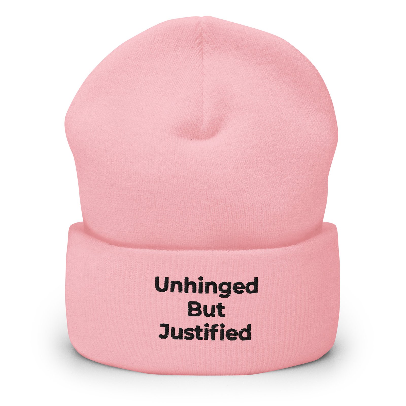 unhinged but justified cuffed beanie unhinged but justified cuffed beanie