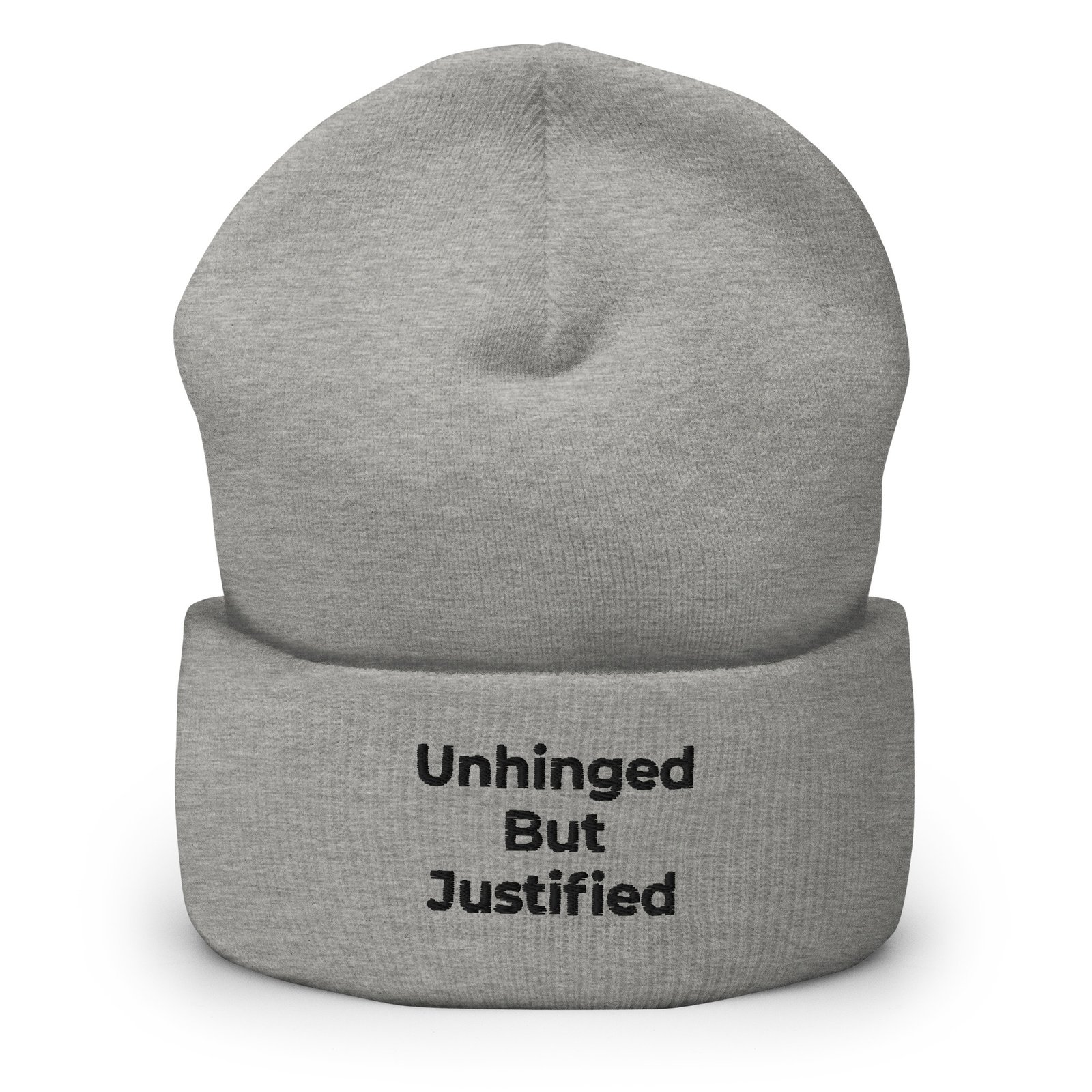 unhinged but justified cuffed beanie unhinged but justified cuffed beanie