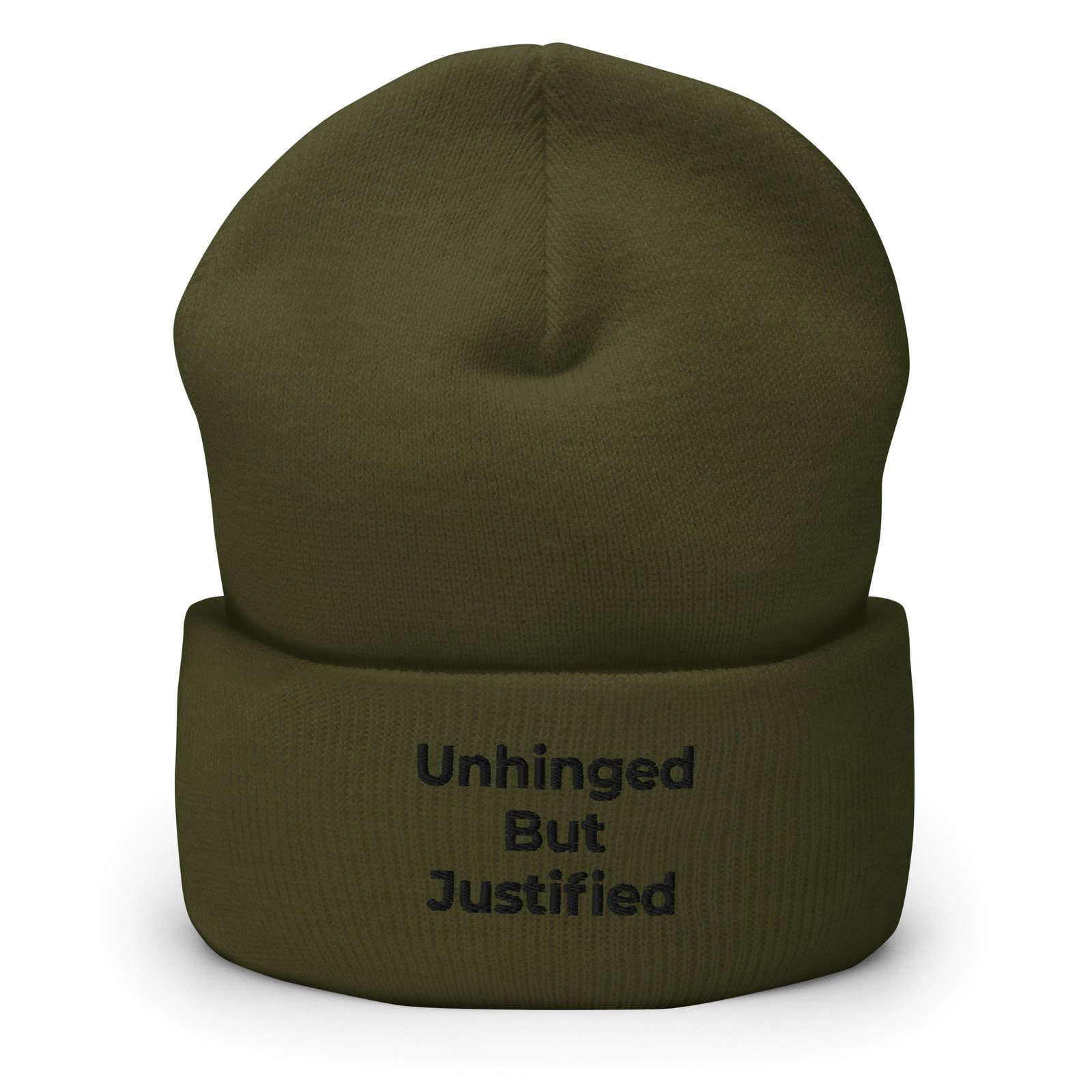 unhinged but justified cuffed beanie unhinged but justified cuffed beanie