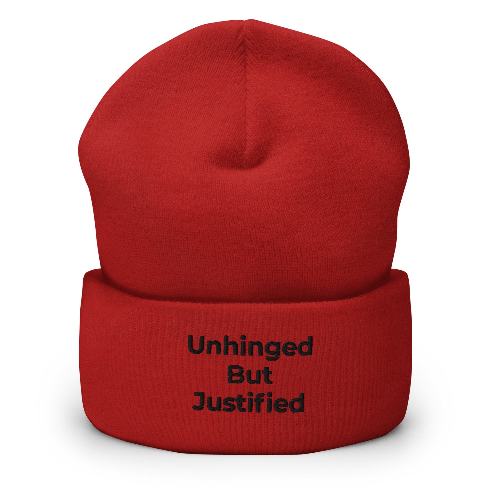 unhinged but justified cuffed beanie unhinged but justified cuffed beanie