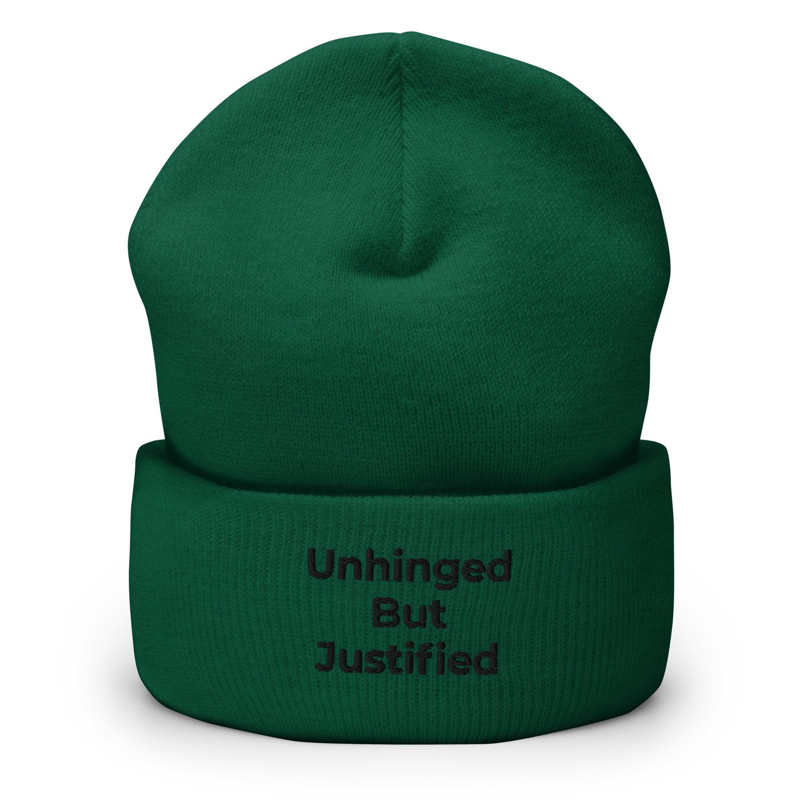 unhinged but justified cuffed beanie unhinged but justified cuffed beanie