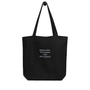 jesus take the wheel tote bag