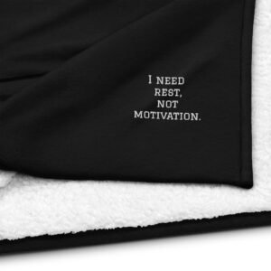 Home i need rest, not motivation blanket – cozy mental health throw for burnout, anxiety & emotional rest