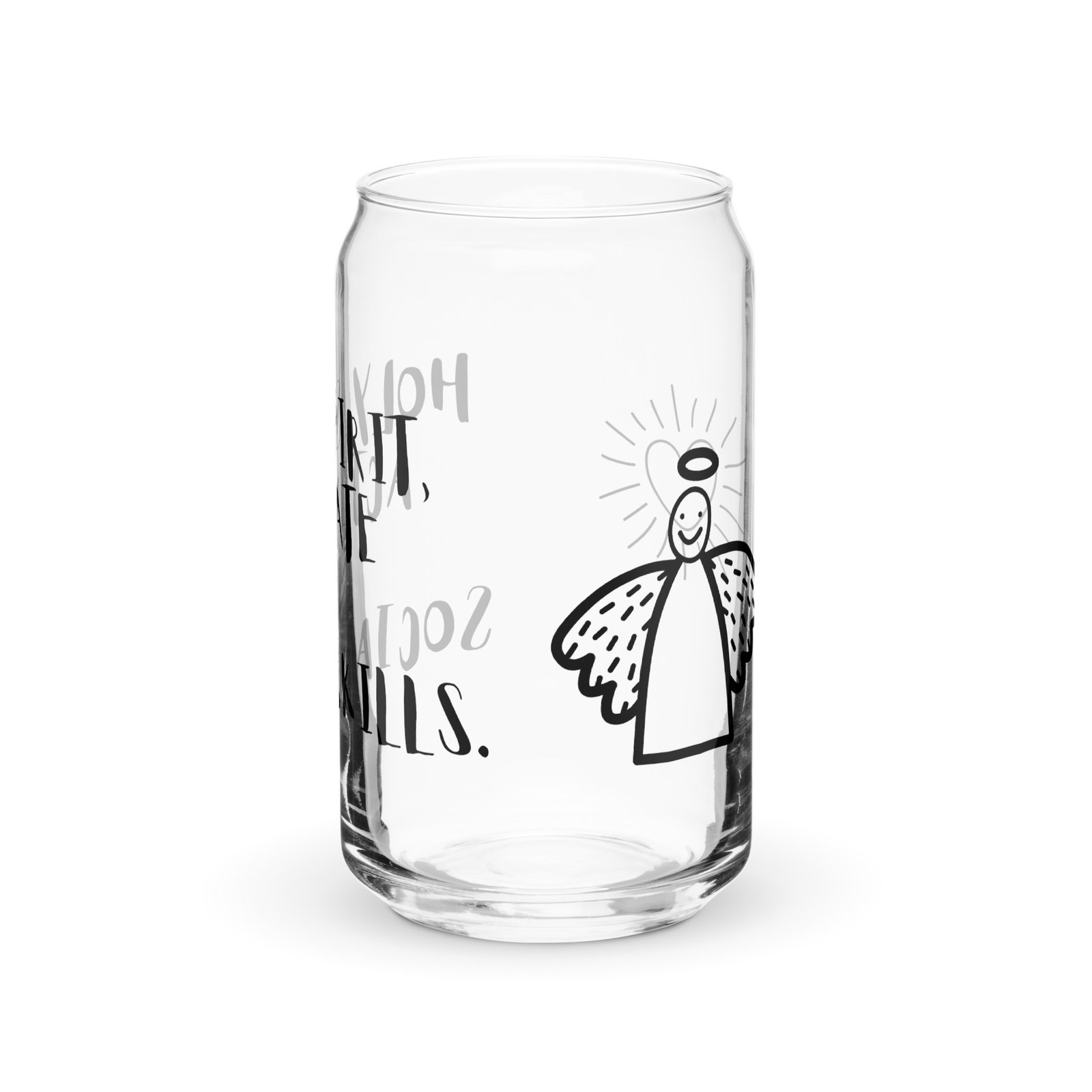 can shaped glass – “holy spirit, activate my social skills” | funny christian faith drinkware can shaped glass – “holy spirit, activate my social skills” | funny christian faith drinkware