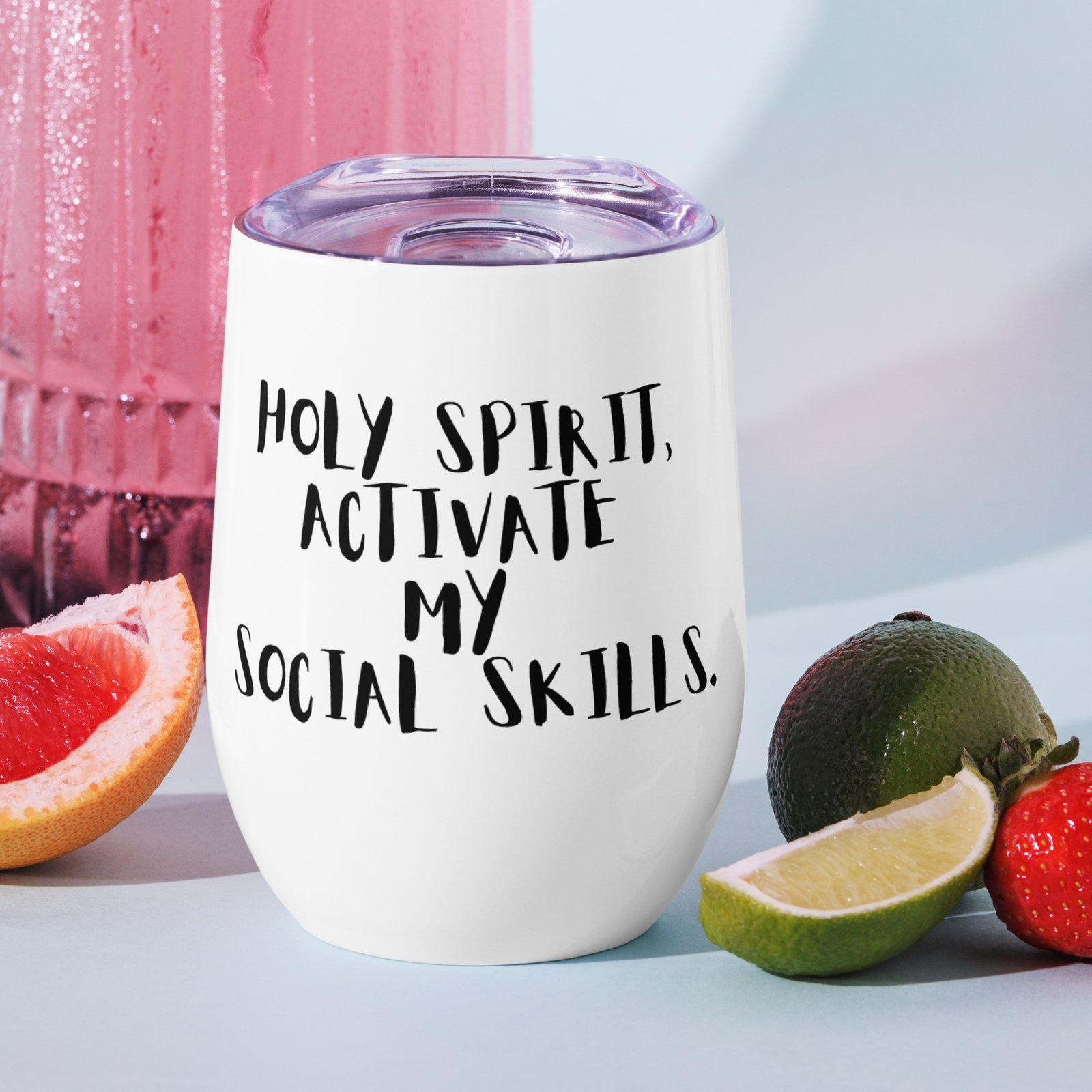 funny christian wine tumbler – ‘holy spirit, activate my social skills’ – faith gift for introverts, anxious christians, church besties & bible study funny christian wine tumbler – ‘holy spirit, activate my social skills’ – faith gift for introverts, anxious christians, church besties & bible study