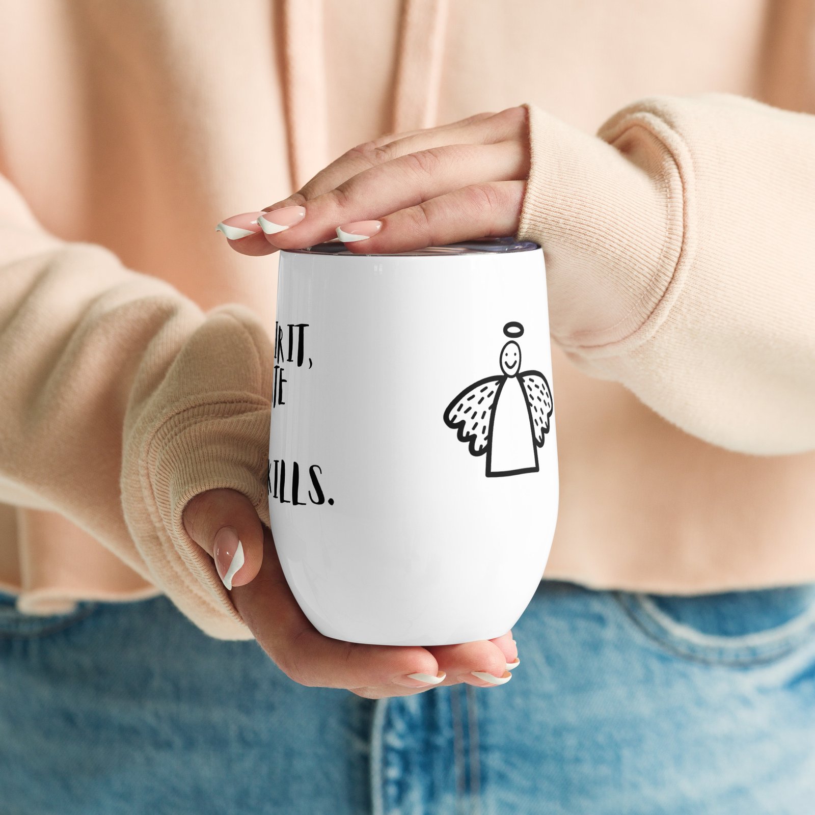 funny christian wine tumbler – ‘holy spirit, activate my social skills’ – faith gift for introverts, anxious christians, church besties & bible study funny christian wine tumbler – ‘holy spirit, activate my social skills’ – faith gift for introverts, anxious christians, church besties & bible study